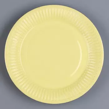 Тарелка бумажная «Банановый», однотонная, 18 см