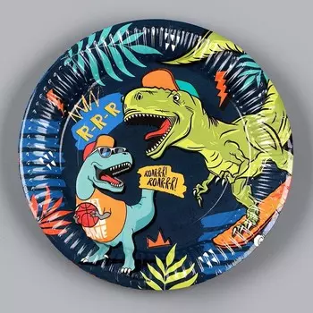 Тарелка бумажная «Джунгли», 18 см, в наборе 6 штук