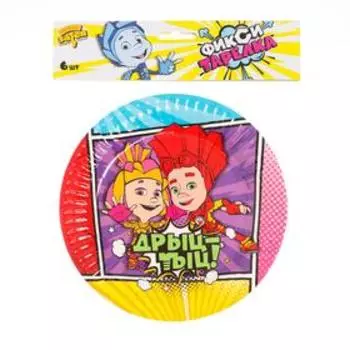 Тарелка бумажная «Фиксики», комиксы, 17 см, набор 6 шт.