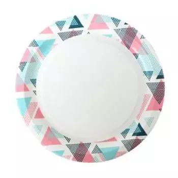 Тарелка бумажная «Геометрия», 23 см, 6 шт.