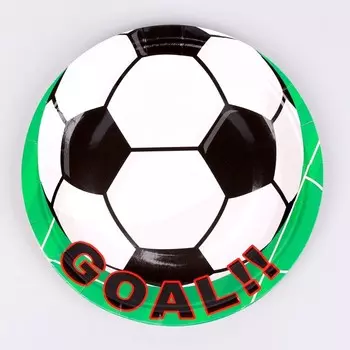 Тарелка бумажная одноразовая «Гол!», набор 6 шт.