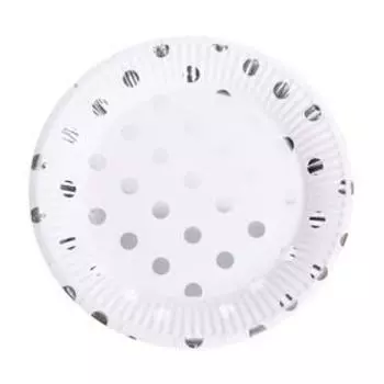 Тарелка бумажная «Горох», набор 6 шт., цвета МИКС