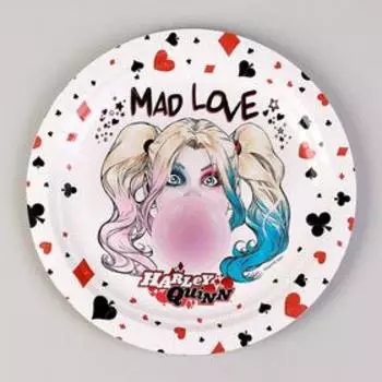 Тарелка бумажная «Харли Квинн», 23 см, набор 6 шт.