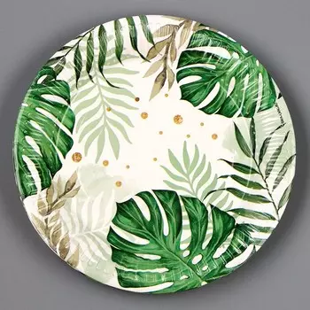 Тарелка бумажная «Эко» 18 см, набор 6 штук