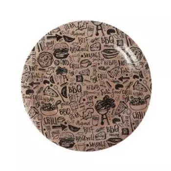 Тарелка бумажная «Крафт», 18 см, 6 шт.