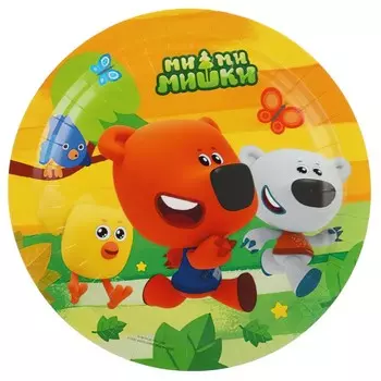 Тарелка бумажная «Ми-ми-мишки», 6 штук, 23 см
