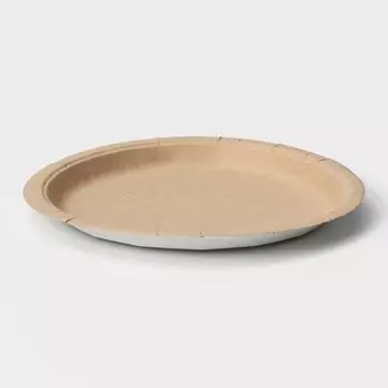 Тарелка бумажная одноразовая «Крафт», d=23 см