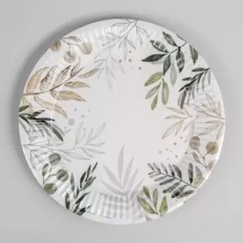 Тарелка одноразовая бумажная «Природа», 18 см