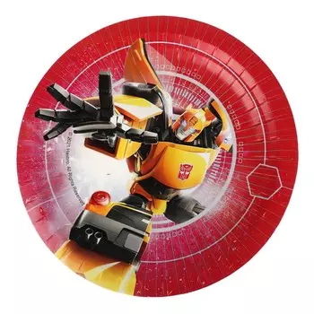 Тарелка бумажная «Трансформеры», 6 штук, 18 см
