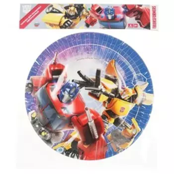Тарелка бумажная «Трансформеры», 6 штук, 23 см