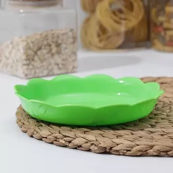 Тарелка, d=18 см, цвет зелёный