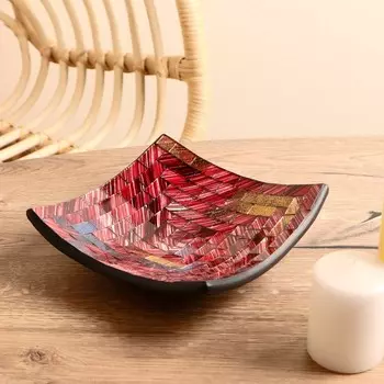 Тарелка декоративная 20х20х5 см, керамика