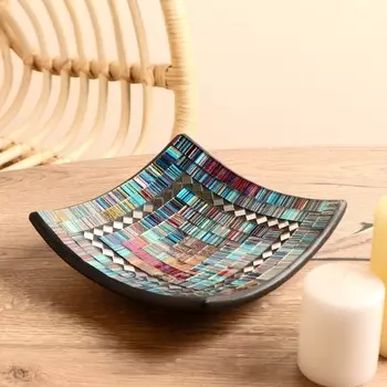 Тарелка декоративная 20х20х5 см, керамика