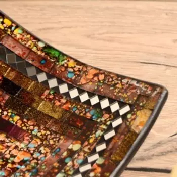 Тарелка декоративная 25х25х6 см, керамика