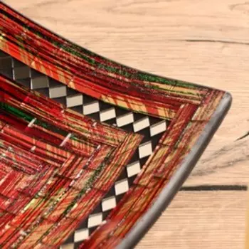 Тарелка декоративная 25х25х6 см, керамика