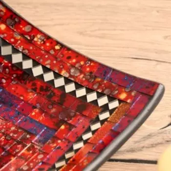 Тарелка декоративная 25х25х6 см, керамика