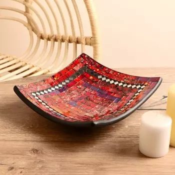 Тарелка декоративная 25х25х6 см, керамика