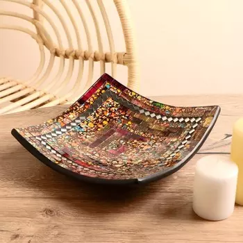 Тарелка декоративная 25х25х6 см, керамика