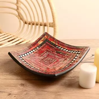 Тарелка декоративная 25х25х6 см, керамика