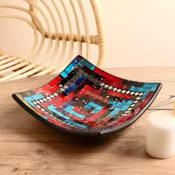 Тарелка декоративная 25х25х6 см, керамика