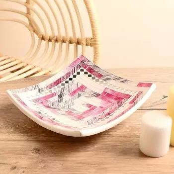 Тарелка декоративная 25х25х6 см, керамика