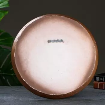 Тарелка декоративная "Девушка" белый, бронза, 36х4см