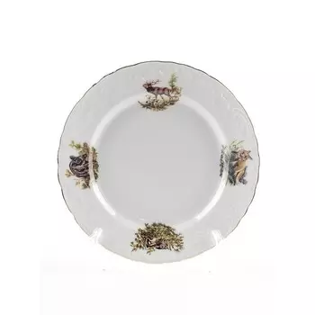 Тарелка десертная Cmielow Rococo «Охота, отводка золото», d=21 см