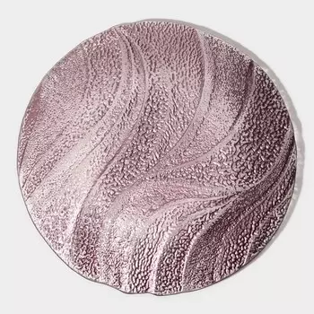 Тарелка «Драхна», d=21 см, стекло, бордовая