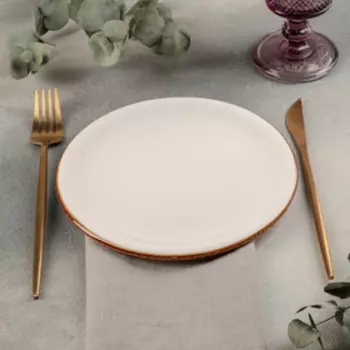 Тарелка десертная «Глеам», d=19 см, цвет белый