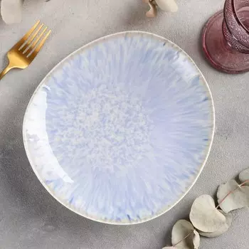 Тарелка десертная «Гравитация», 22×20,5 см, цвет синий