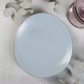 Тарелка керамическая десертная«Грейс», d=15 см, цвет серый