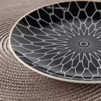 Тарелка десертная «Людвиг», d=20,5 см, цвет чёрный