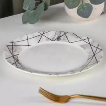 Тарелка десертная «Мрамор», 20,5×2 см
