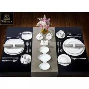 Тарелка десертная Wilmax Stella Pro, d=18 см, фарфор, белая