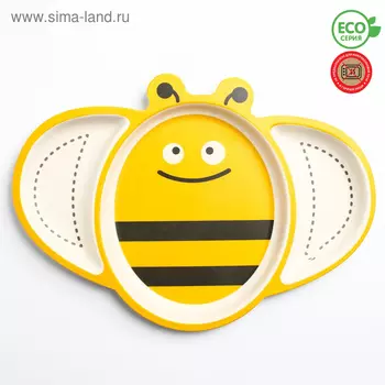 Тарелка детская «Пчелка», бамбук