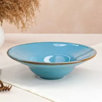 Тарелка для пасты "Гнездо", глубокая, лофт, керамика, 23 см