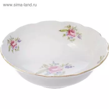 Тарелка для супа Menuet, декор «Мейсенский цветок, отводка золото», 19 см