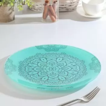 Тарелка Доляна «Эвелина», d=30 см, цвет бирюзовый