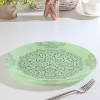 Тарелка Доляна «Эвелина», d=30 см, цвет фисташковый