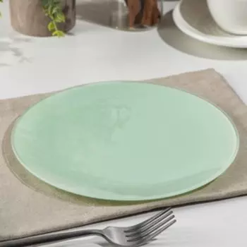 Тарелка Доляна «Пастель», d=21,5 см, цвет зелёный