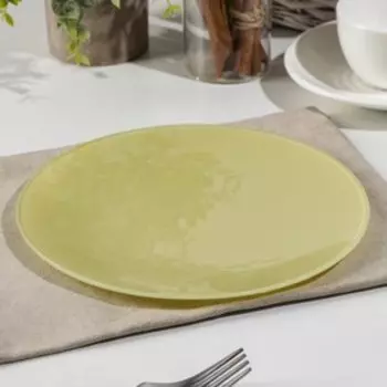 Тарелка Доляна «Пастель», d= 21,5 см, цвет жёлтый