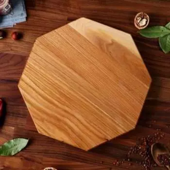 Менажница деревянная "Классическая", с разделочной доской, d=30 см, массив ясеня