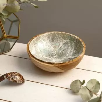 Тарелка "Дви" 14,5х14,5х5 см дерево