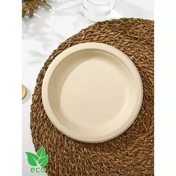 Тарелка Ecolife, d=18 см, сахарный тростник