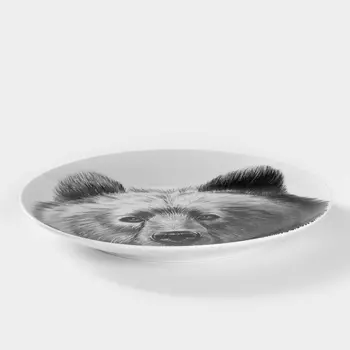 Тарелка фарфоровая «Медведь», d=24 см