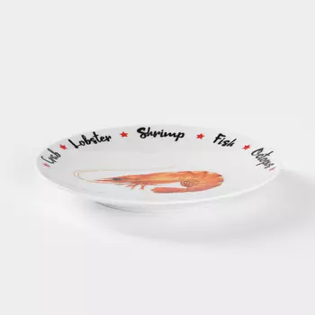 Тарелка фарфоровая Sealife, d=20 см, МИКС