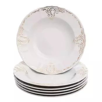 Тарелка глубокая Bernadotte, декор «Золотой орнамент», 23 см