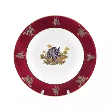 Тарелка глубокая Cmielow Astra «Охота красная», d=22.5 см