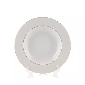 Тарелка глубокая Cmielow Astra «Отводка золото», d=22.5 см