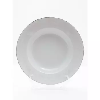 Тарелка глубокая Cmielow Rococo «Узор платина», d=22.5 см